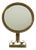 Large Mid-Century Italian Brass Table Mirror, 1950s For Sale