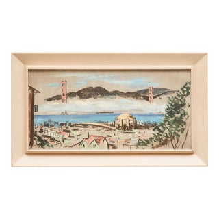 Mid 20th Century Painting of San Francisco For Sale