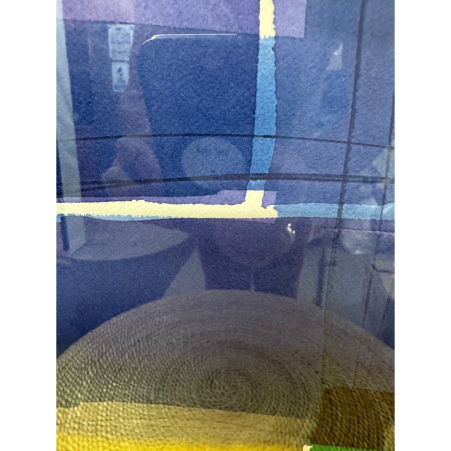 Isabel Wyatt Violet Blue Study Original Painting, Signed For Sale - Image 9 of 12