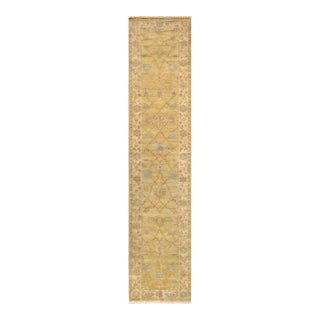 Pasargad Home Oushak L. Green Wool Area Rug, 2' 7'' X 12' 1'' For Sale