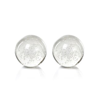 4-Inch Crystal Fill Ball with Bubbles, Set of 2 For Sale
