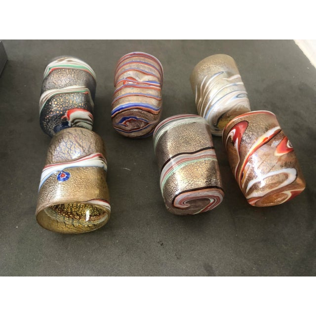 2000s "Murrisa Murano Glass" Glasses- Set of 6 For Sale - Image 11 of 13