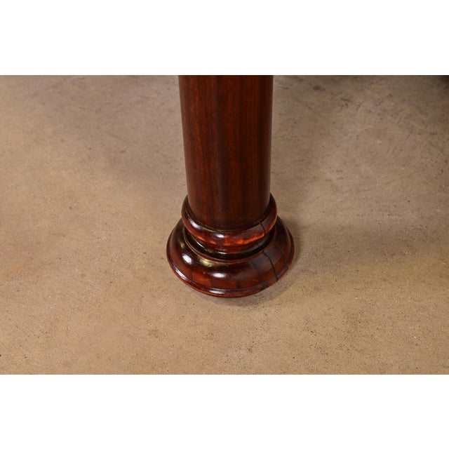 Brown R. J. Horner Style Antique American Empire Carved Mahogany Writing Desk or Library Table, Circa 1890s For Sale - Image 8 of 12