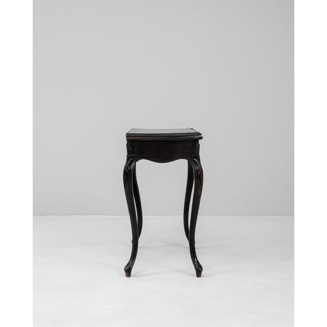 Late 19th Century 1880s French Wood Black Patinated Side Table For Sale - Image 5 of 18