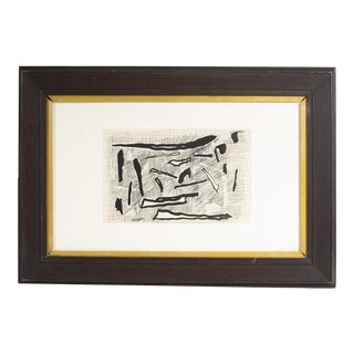 1960s Abstract Ink Drawing by Harry Hilson For Sale
