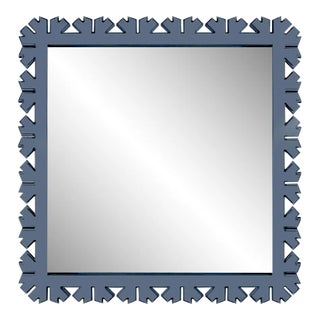 Fleur Home Audubon Bamboo Sticks Square Mirror in Distance, 24x24 For Sale