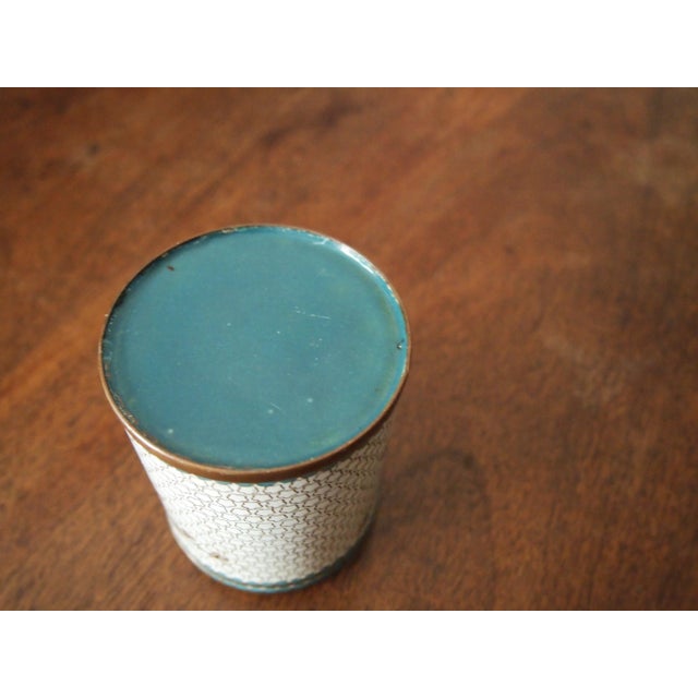 White Chinese Cloisonné Box For Sale - Image 4 of 5