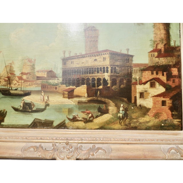 Oil on Canvas Pair of Italian Idyll Scenes Circa 50s - A Pair of 2 For Sale - Image 11 of 16