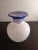 Mid-Century Modern 1980s Blown Spatter Bud Vase With Spiral Cobalt Blue Rigaree For Sale - Image 3 of 9