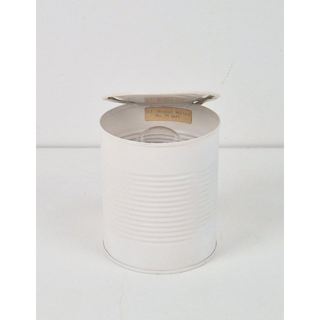 Vintage vrieland table lamp canned tin design pop art white 1970 Vrieland - table lamp Netherlands - 1970 tin design tin...