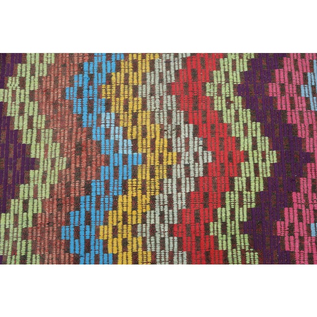 Mid 20th Century Vintage Turkish Embroidered Wool Rug-6’x9’10" For Sale - Image 5 of 13