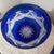 Glass 1980s Cobalt Cut-to-Clear Centerpiece Set For Sale - Image 7 of 11