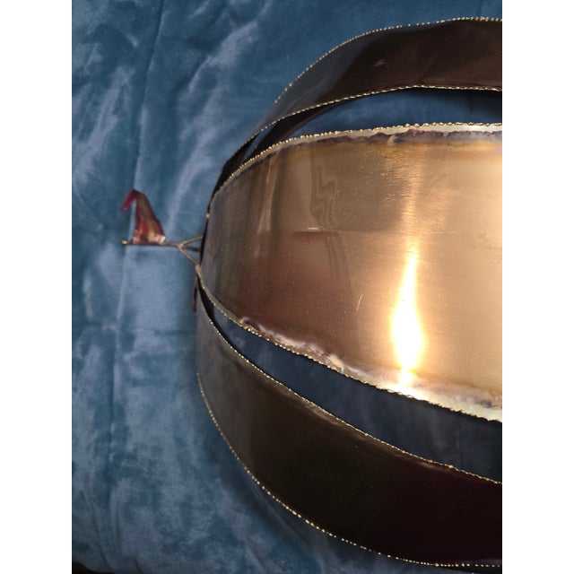 Brutalist Vintage Simmons Brass Hot Air Balloon Sculpture Brutalist Art For Sale - Image 3 of 6