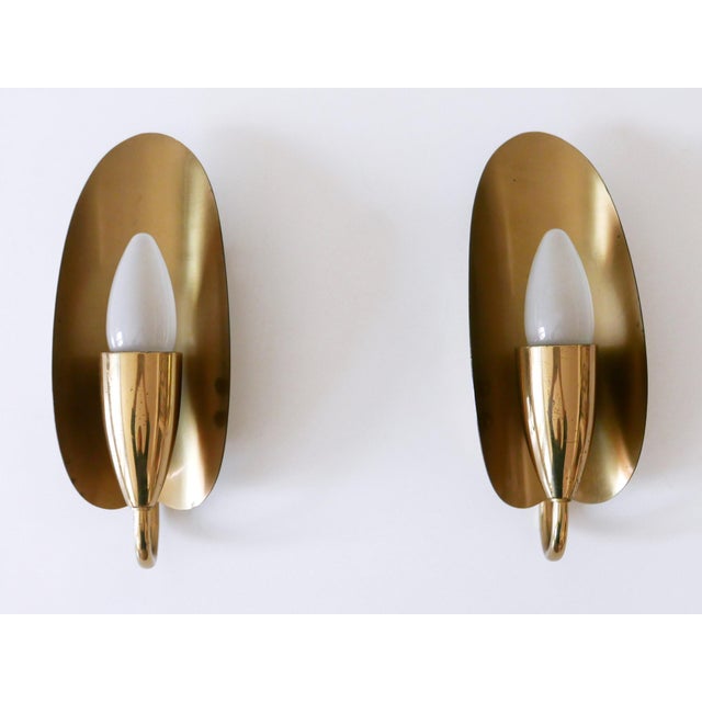 Mid-Century Modern Mid-Century Modern Brass Sconces, Germany, 1950s, Set of 2 For Sale - Image 3 of 18