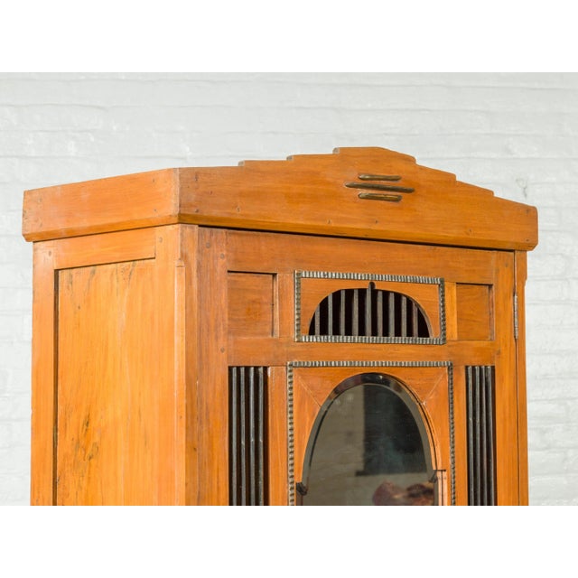 Vintage Dutch Colonial Cabinet With Doors Drawers And Mirrored