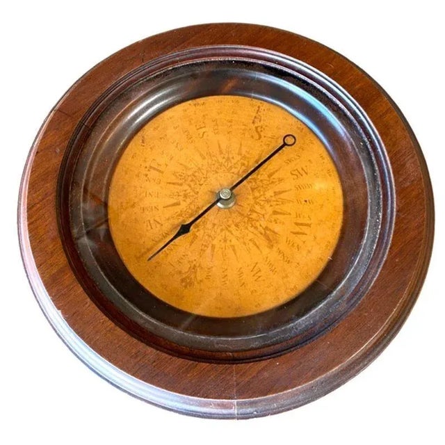 Neoclassic Dark Oak Compass Side Smoking Table For Sale - Image 4 of 5