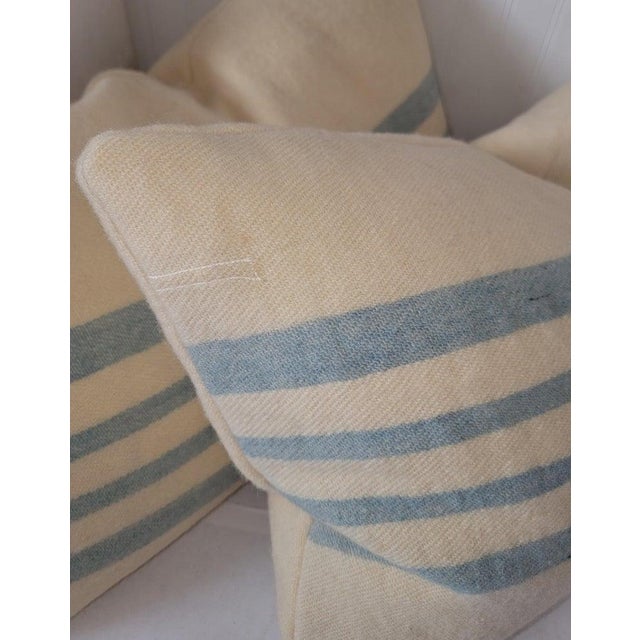 19thc Alpaca Wool Striped Pillows For Sale - Image 4 of 6