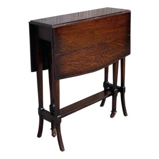 19th Victorian Small Salesman Sample Gateleg Folding Side Table For Sale