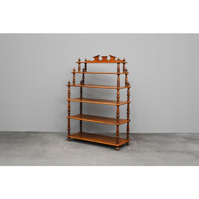 Gründerzeit Tiered Shelf in Walnut, Late 19th Century For Sale - Image 3 of 16