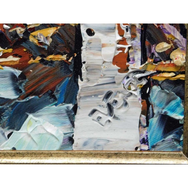 Textile Share Maya Eventov "Dawn's Glow I" Original Oil on Canvas Custom Framed Hand Signed For Sale - Image 7 of 7
