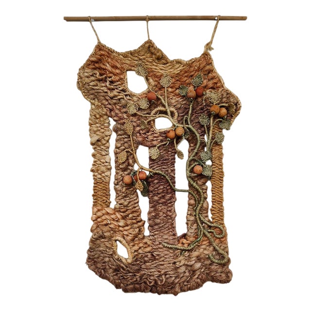 Mid-Century Macramé Wall Tapestry, 1960s For Sale