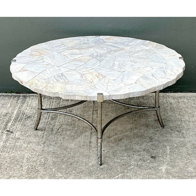 Vintage Faux Stone Coffee Table For Sale - Image 12 of 12