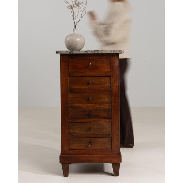 19th Century 19th Century France Brown Wood Chests of Drawers For Sale - Image 5 of 11