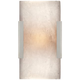 Kelly Wearstler for Visual Comfort Signature Covet Wide Clip Bath Sconce in Polished Nickel For Sale