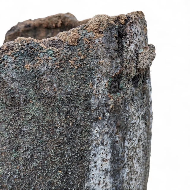 Pair of Vintage Patinated Industrial Crucible Planters, Rustic For Sale In Los Angeles - Image 6 of 18