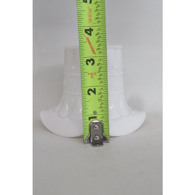 Glass Milk Glass Lace Dewdrop Beaded Jewel Small Basket Vase Container Figurine 4770b For Sale - Image 7 of 11