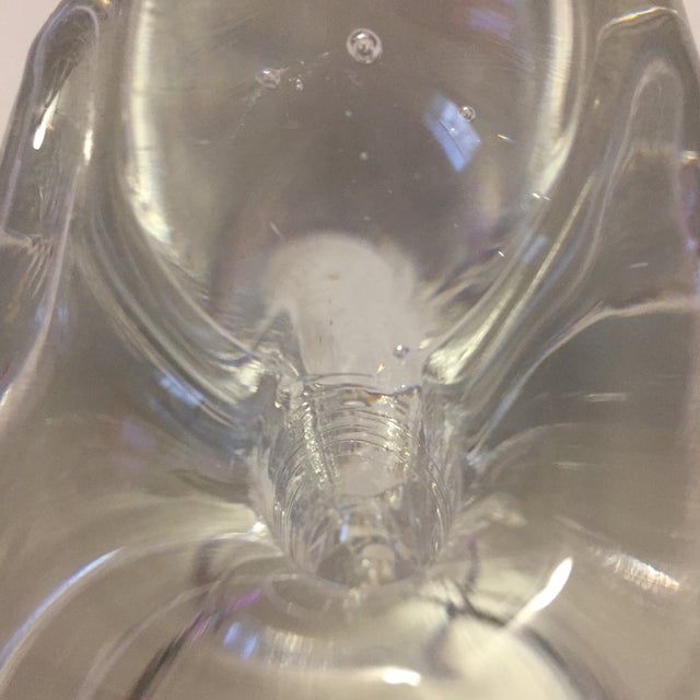 MidCentury Modern Solid Molten Glass Cube Bud Vase Chairish