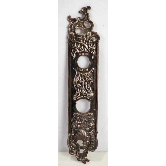 1920s Reclaimed Art Nouveau Bronze Elevator Plate\Panel by R. H. Co. For Sale - Image 5 of 13