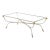 Maison Jansen Brushed Steel & Brass Hoof Foot Coffee Cocktail Table For Sale