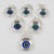 Contemporary Sterling Silver and Murano Art Glass Barware Coasters Set of 6, Italy circa 1960 For Sale - Image 3 of 18