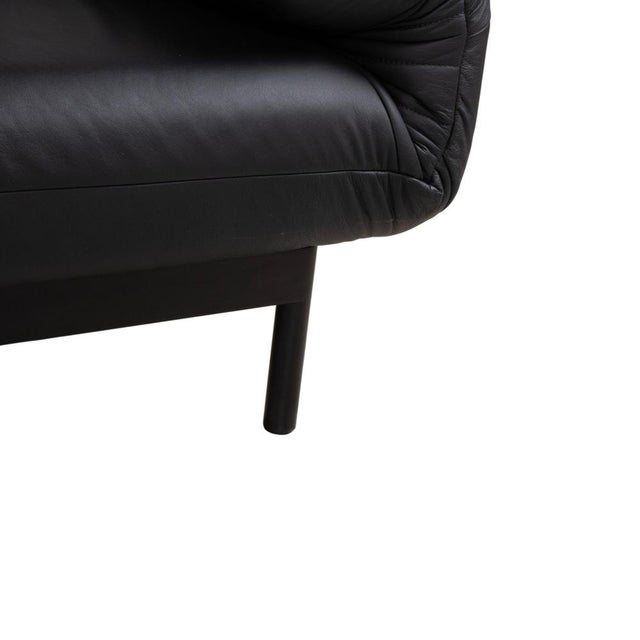Plura Leather Corner Sofa in Black from Rolf Benz For Sale - Image 11 of 18