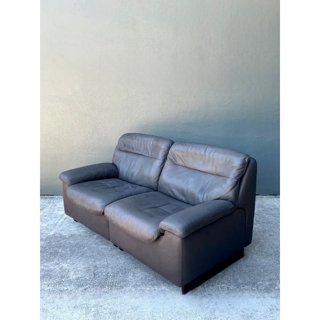 Vintage De Sede Leather Two-Seater Sofa For Sale - Image 15 of 16