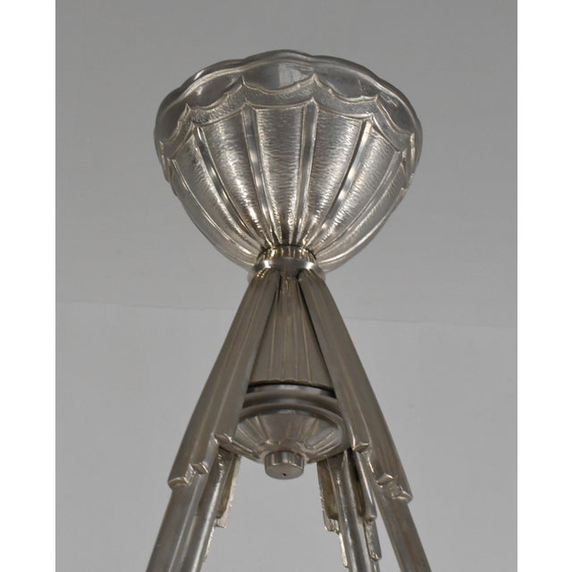 French Art Deco Chandelier by Simonet Freres - 1930 France For Sale - Image 12 of 14