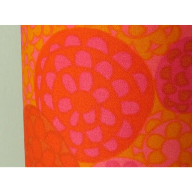 1970s Mid-Century Ceramic Table Lamp with New Custom Lampshade For Sale - Image 5 of 9