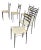 Set of Six Italian Modernist Steel and Brass Dining Chairs After Gio Ponti For Sale