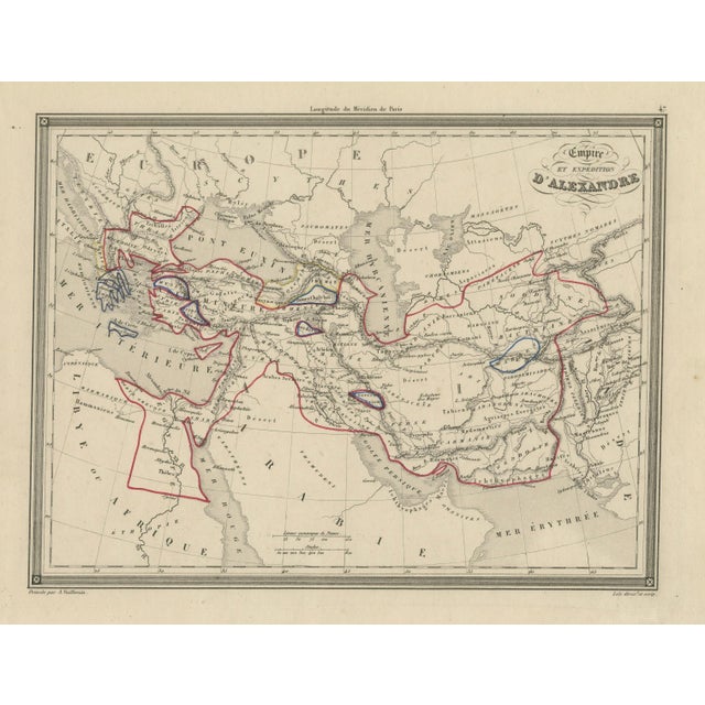 Traditional Alexander the Great's Empire Map, 1800s For Sale - Image 3 of 10