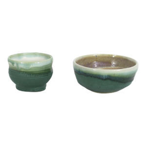 Vintage Signed Studio Pottery Bowls Handmade Set of Two