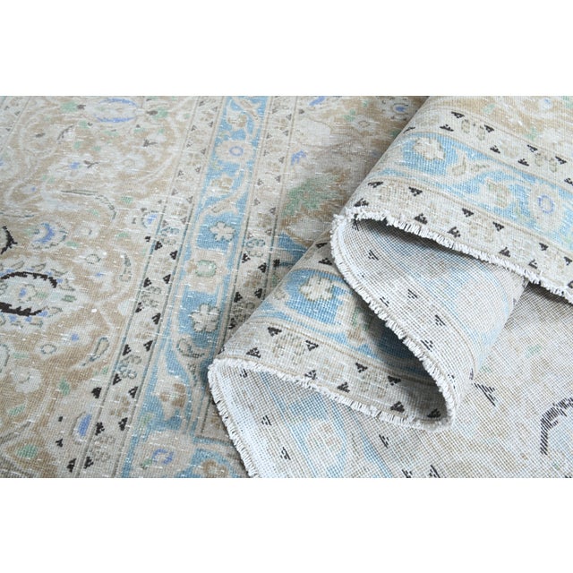 1970s Vintage Persian Handmade Wool Cotton Brown Area Rug For Sale - Image 11 of 11