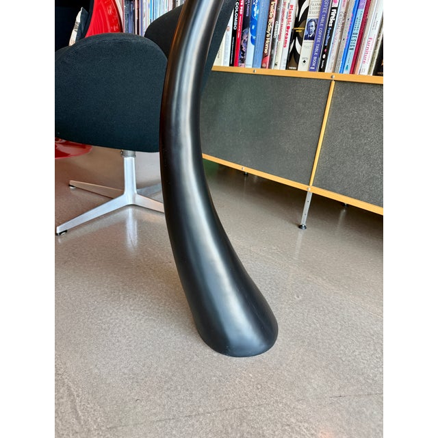 Vintage Postmodern Biomorphic Floor Vase 38" Black Space Age Minimalist Ikebana Vessel Uci For Sale - Image 10 of 14