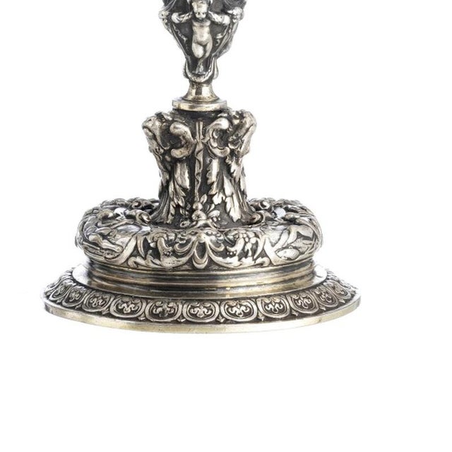 Silver-Plated Candlesticks, 19th Century, Set of 2 For Sale - Image 5 of 6