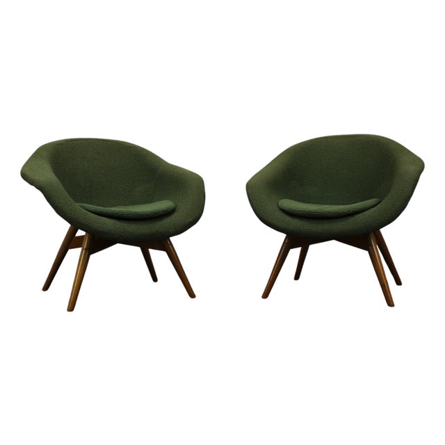 Mid-Century Armchairs attributed to Miroslav Navrátil, Former Czechoslovakia, 1950s, Set of 2 For Sale