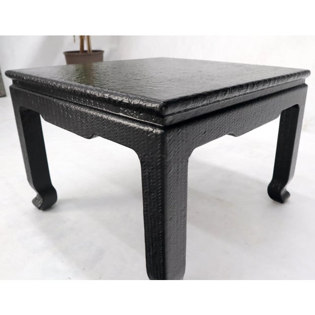 Mid-Century Modern Cloth Wrapped Square Side End Table For Sale - Image 10 of 12