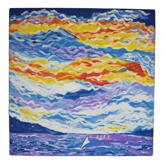 Abstract Painting, Oil on Canvas For Sale