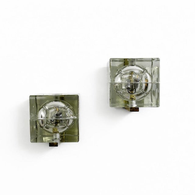 Cubosfera Wall Lights attributed to Alessandro Mendini, Italy, 1960s, Set of 2 For Sale - Image 6 of 8