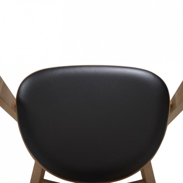 Wood GE460 Butterfly Chair in Oak and Black Leather by Hans Wegner, 2015 For Sale - Image 7 of 18