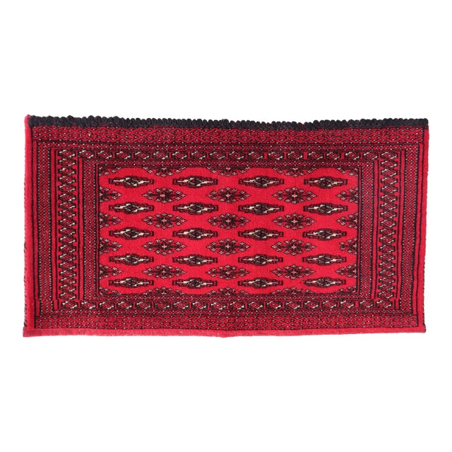 1970s, Handmade Vintage Turkmen Tekke Salt Bag 1.4' X 2.7' For Sale